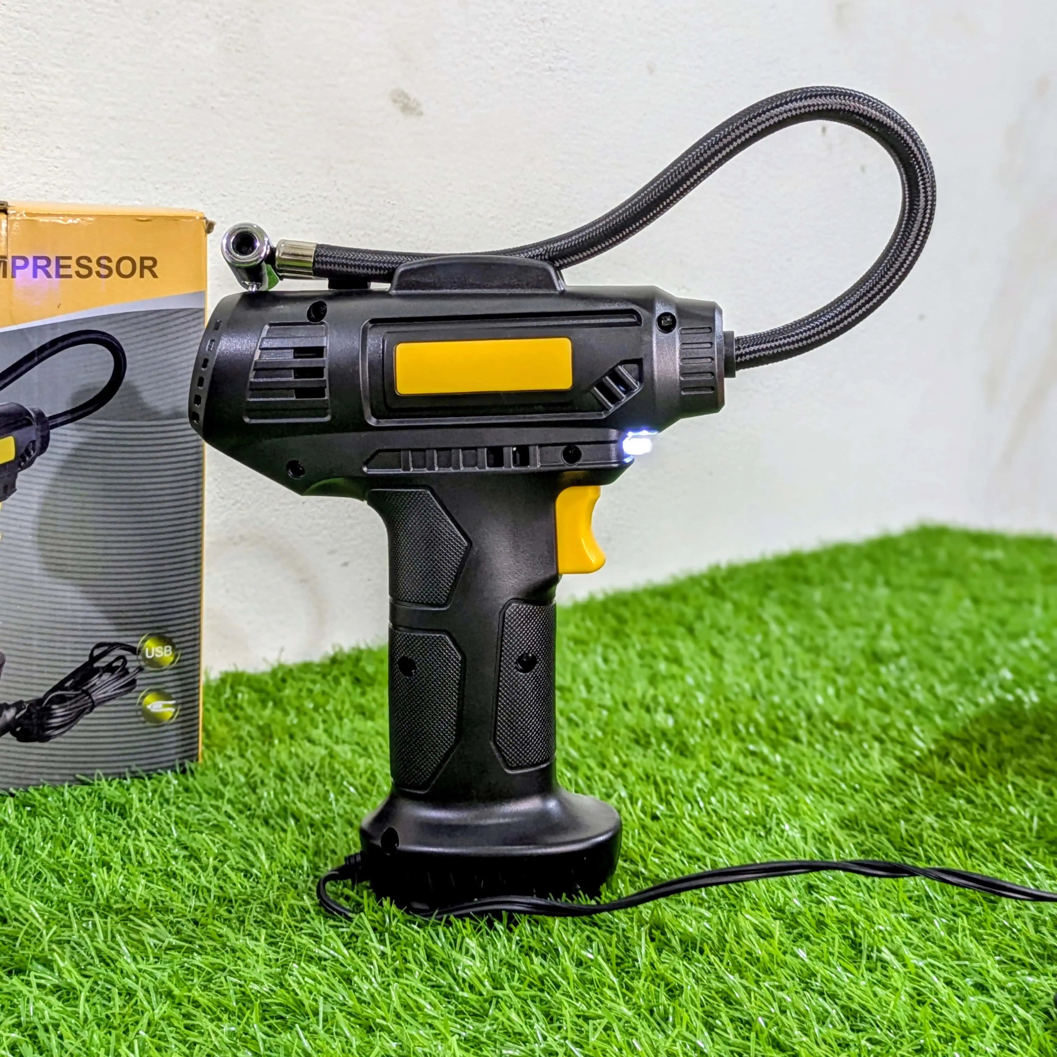 Digital Air Compressor for Car — 12V Portable Tyre  Inflator with LCD Display & Auto Shut-Off