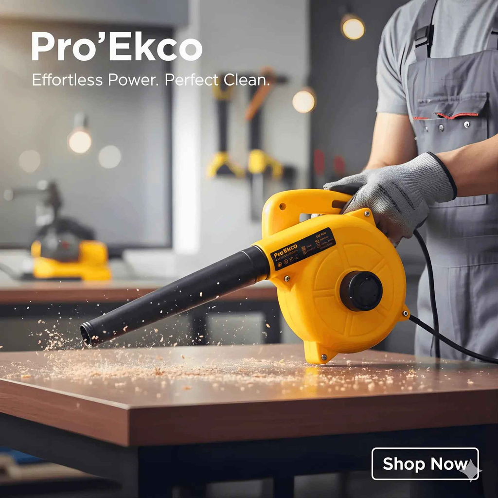 Pro'EKCO BL3006 Electric Air Blower  - 300W Copper Motor at 13,000 RPM | Ideal Dust Cleaner for Workshop